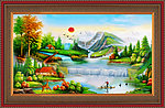 油画 漂亮的风景油画
