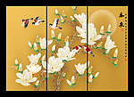 玉兰花国画