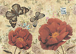 欧美油画 鲜花与蝴蝶