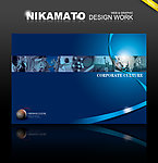 蓝色 体育用品 画册封面设计 PSD分层源文件 300dpi