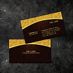 高档金色花纹名片下载