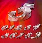 透明3D立体数字