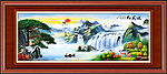 油画 迎客松