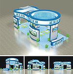 展台搭建设计(3D设计模型)展示模型图片