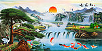 油画 迎客松