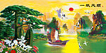 油画 迎客松