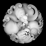 浮雕灰度图
