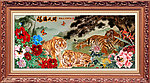 工笔挂画 福满人间 瑞虎呈祥