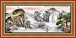 国画 迎客松