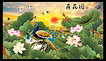 荷花 旭日东升
