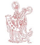 福禄寿之禄线雕石雕图jdp5