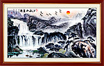水墨山