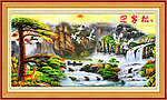 油画 迎客松