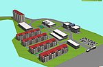 小区鸟瞰图3D材质