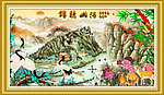 工笔中堂画 锦绣山河