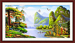 黄山迎客松 迎客松 油画