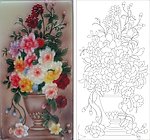 小花 浮雕花 花瓶