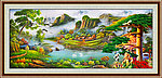 油画 迎客松