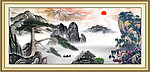 国画迎客松