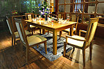 韩式餐厅拼花竹家具