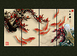 梅花九鱼图