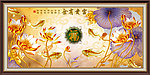 艺术玻璃 富贵有余