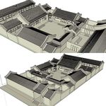 四合院建筑SU草图大师