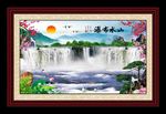 山水瀑布