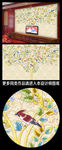 百鸟图电视背景墙