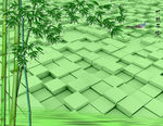 3d背景墙 竹报平安