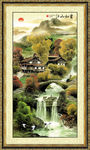 竖幅山水画