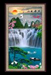 山水瀑布