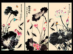 荷花 屏风