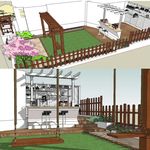 休闲庭院花园景观模型