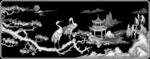 仙鹤灰度图