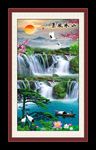 山水瀑布