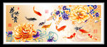 花开富贵牡丹九鱼图 装饰画
