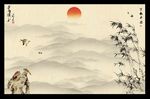 竹子国画