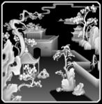 山水灰度图