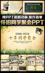 十年复古同学聚会ppt模版图片