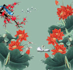 荷花图