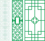 矢量素材 镂空雕花  屏风隔断