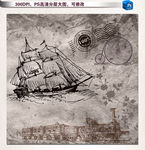 复古素描画图片