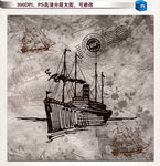 欧美复古素描画图片