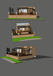中式简洁小排屋庭院SU模型设计