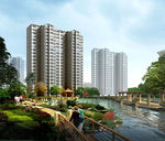 高层住宅后期效果图psd源文件