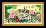 孔雀牡丹图