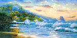 油画大海