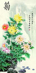 梅兰竹菊玄关装饰画