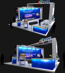 电子科技通讯展台3D模型 展览